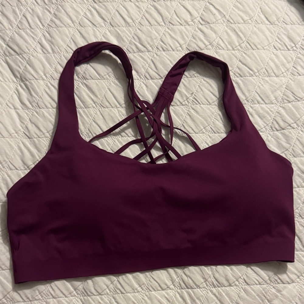 Lululemon Athletica Maroon Strappy Sports Bra